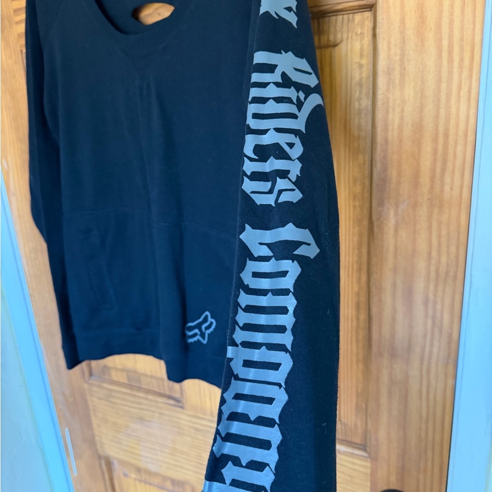 Fox Racing Black Women's long sleeves top with cut out on back - Picture 2 of 8